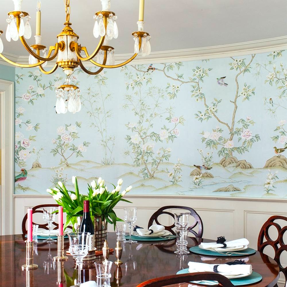 Imperial Garden Mist Dining Room - The Mural Source