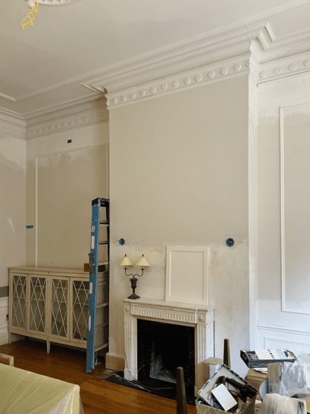 new living room panel moulding