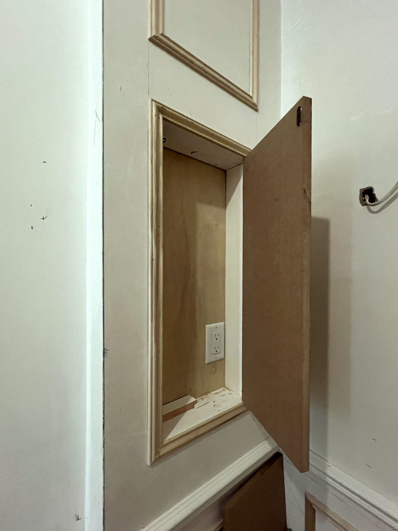 hidden door open - medicine cabinet