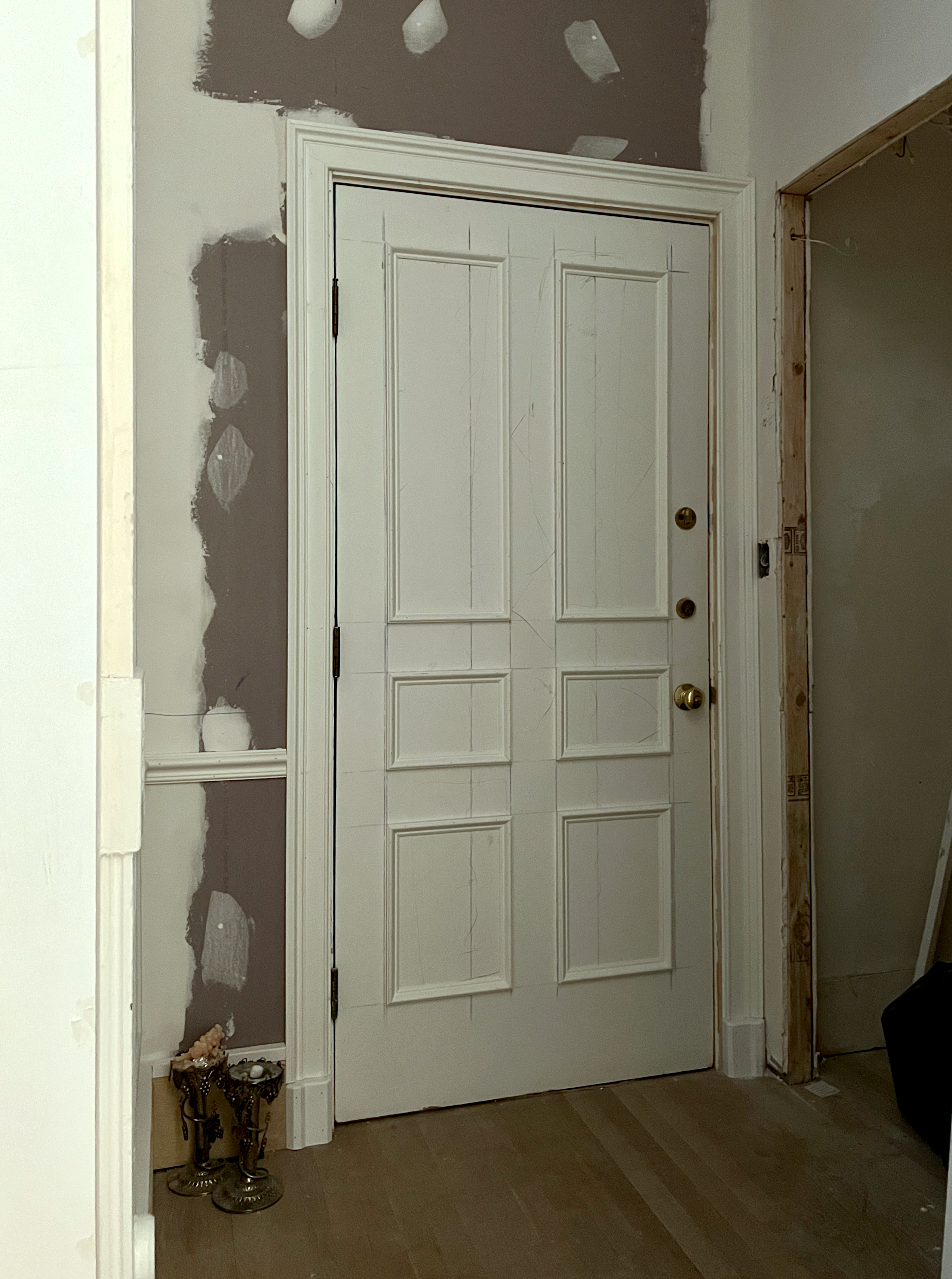 old door new moulding