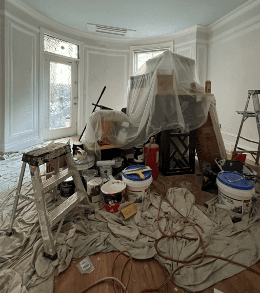 My bedroom mess 3 paint disaster