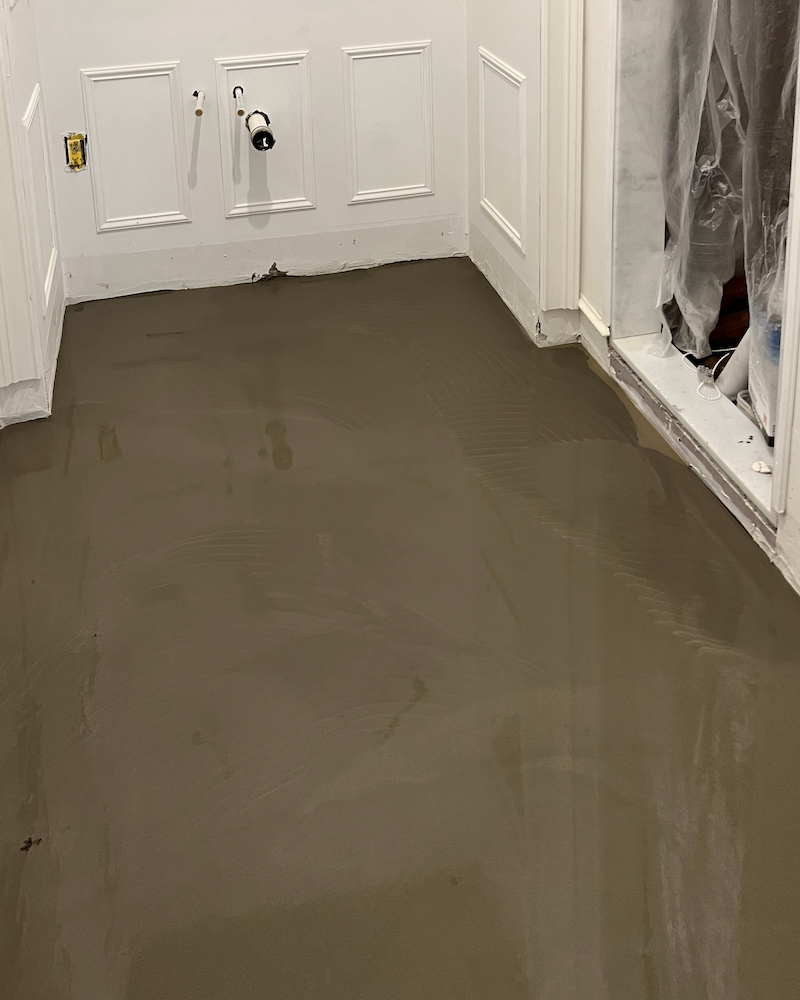 elf leveler bathroom floor