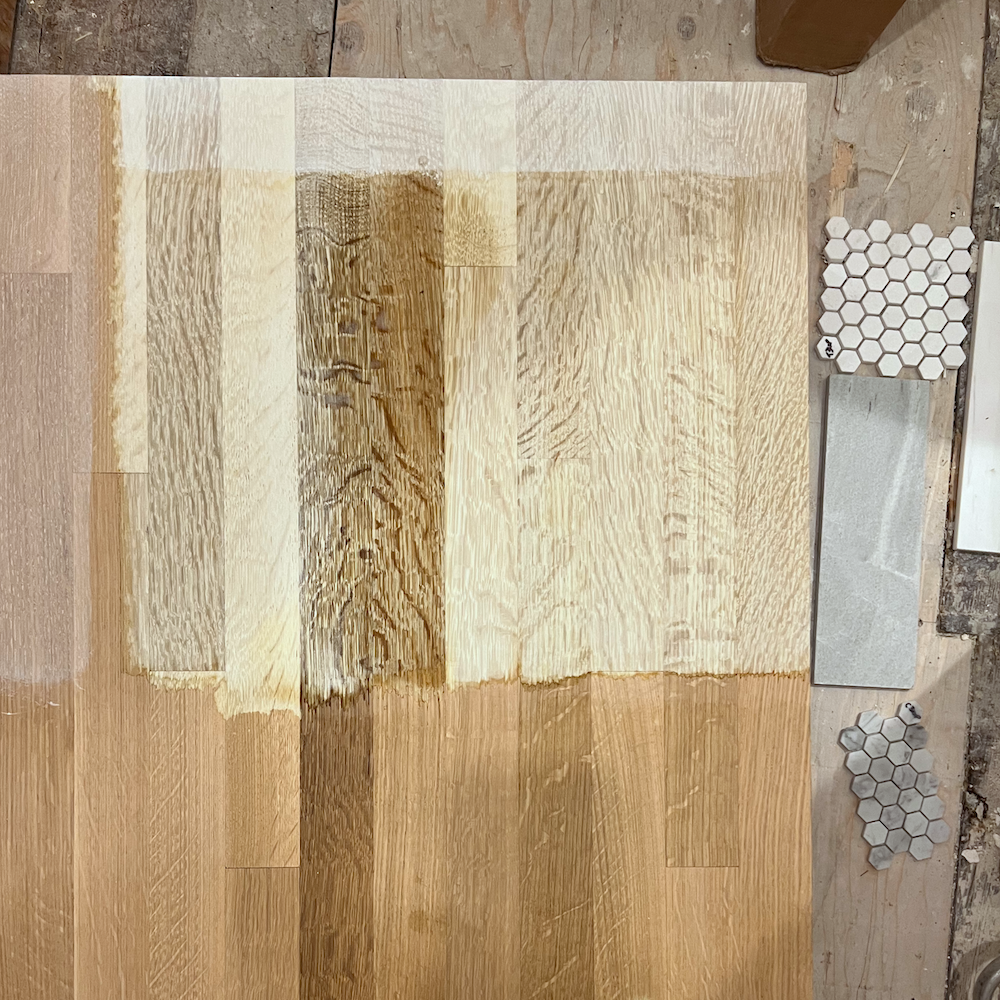 bleached white oak - tiles