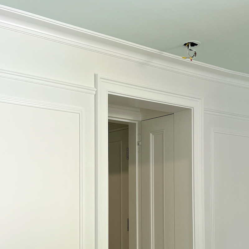 Italian ice green ceiling + Cotton Balls - Bedroom + Embrasure Hall - Cloud White