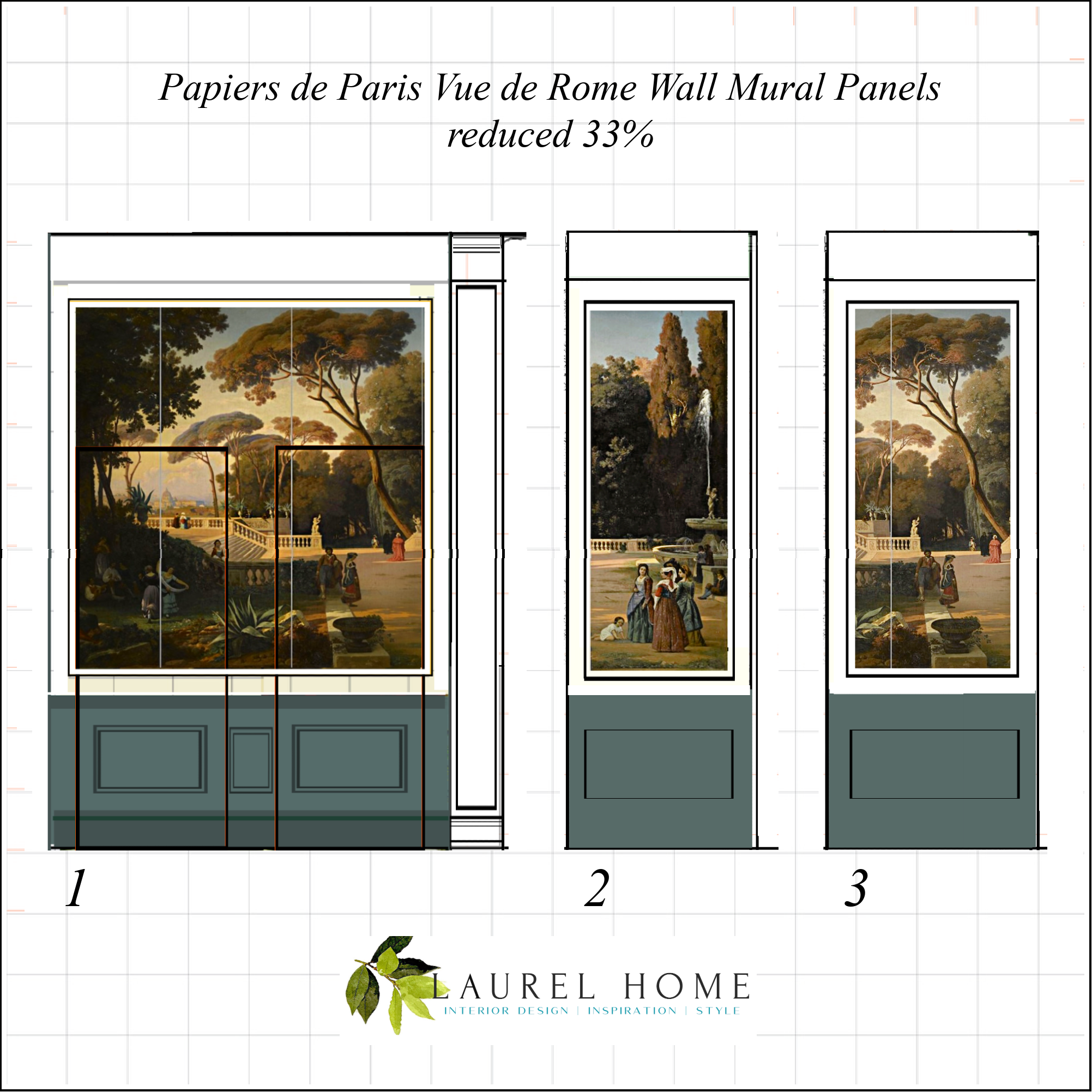 LBern Entry - mural panels Papiers de Paris Vue de Rome reduced 33%