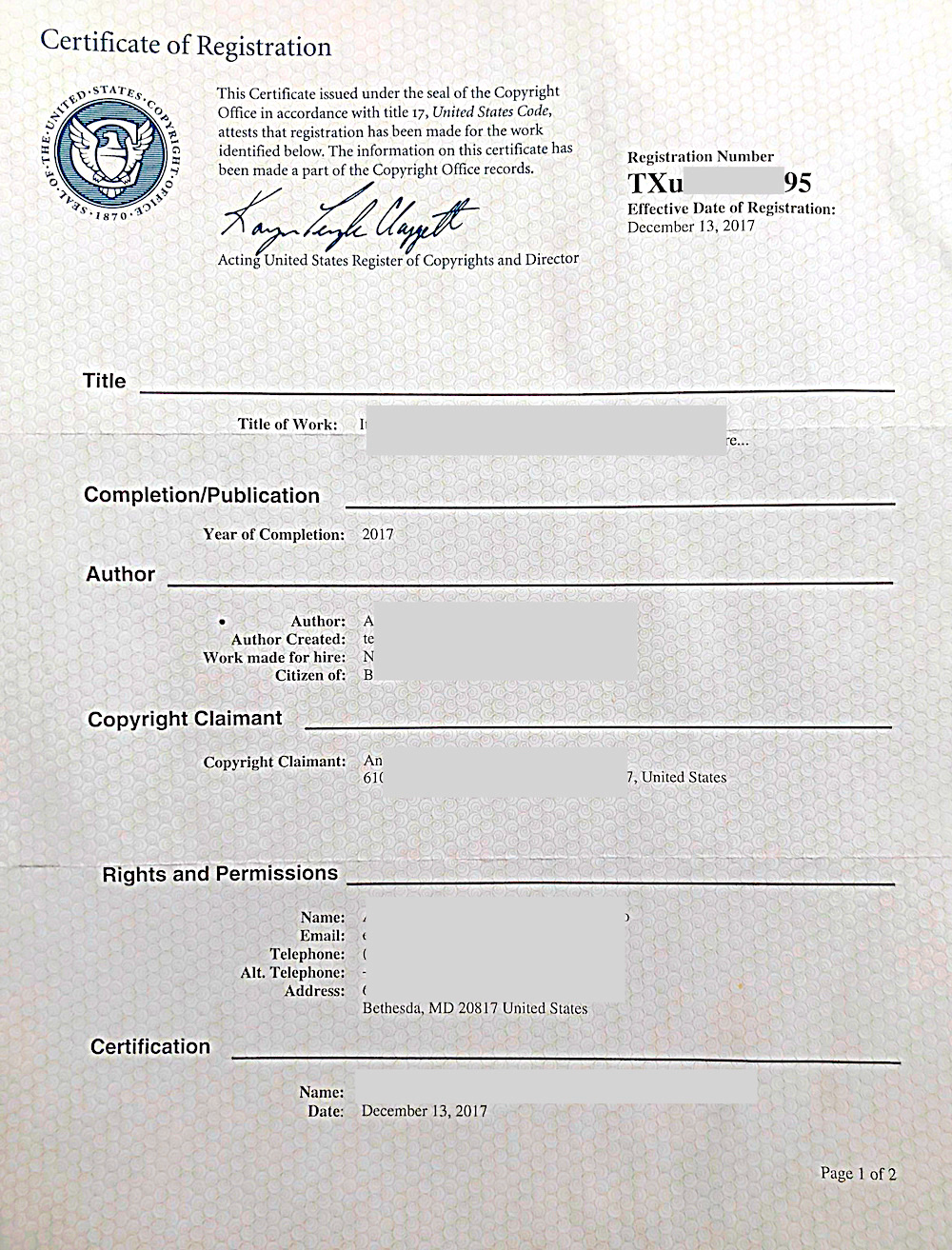 certificate of registration copyright redacted page1 copy