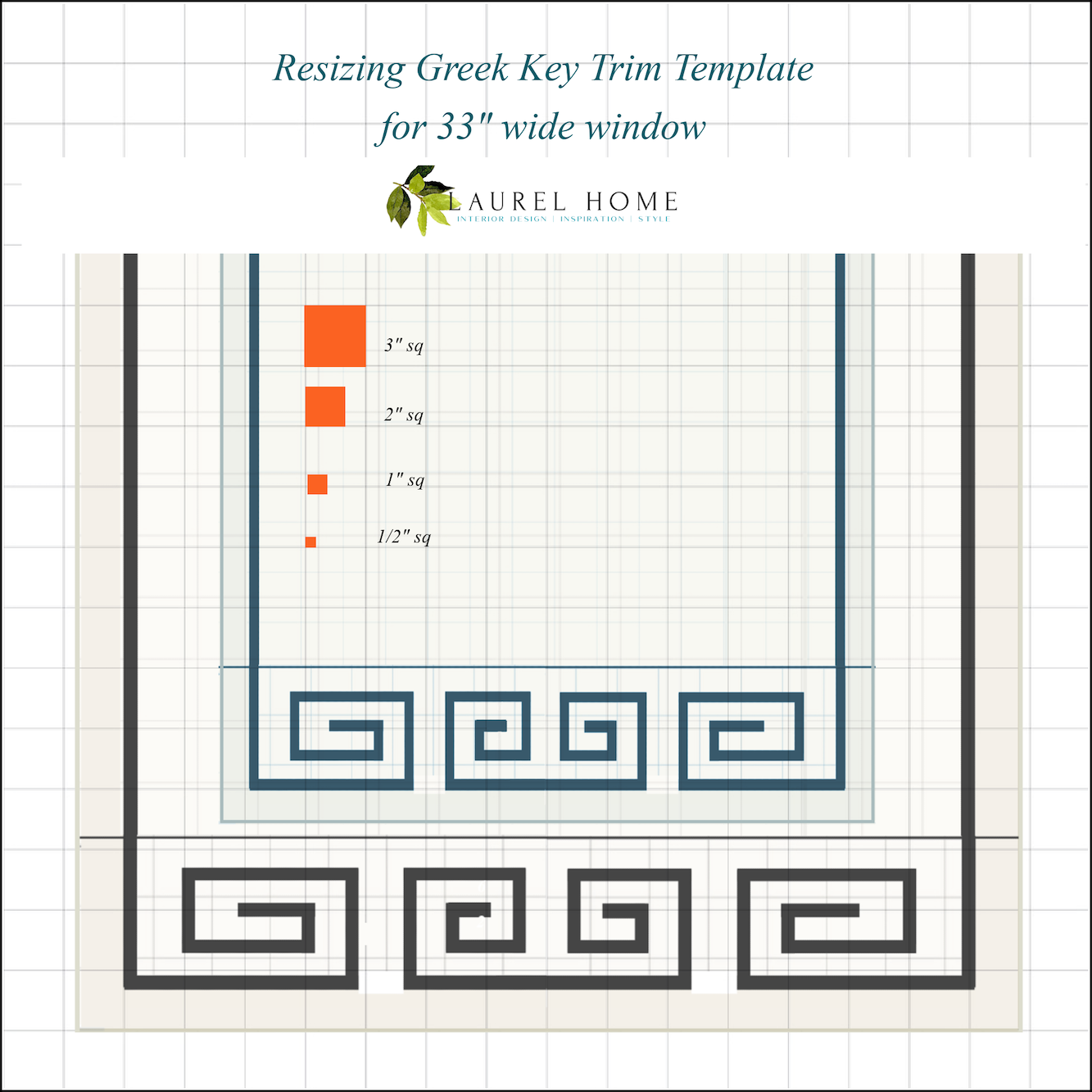 Resizing Greek Key Roman Shade Template