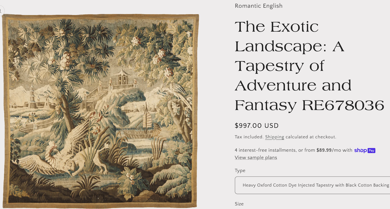 RE678036 Chinoiserie tapestry