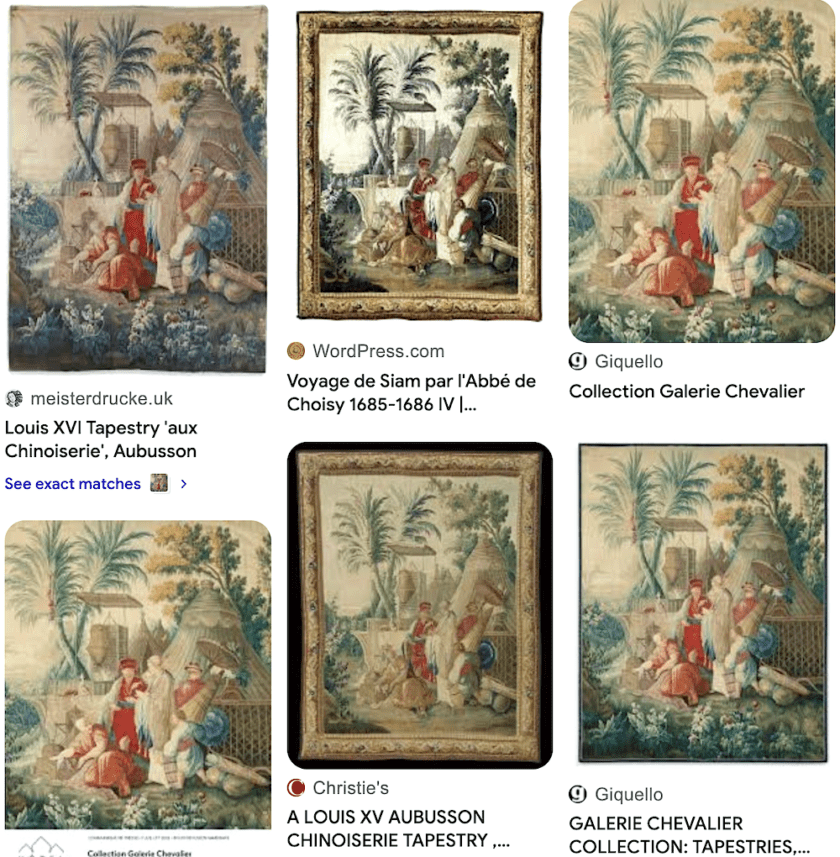 Tapestry Aux Chinoiserie Aubusson - numerous sources