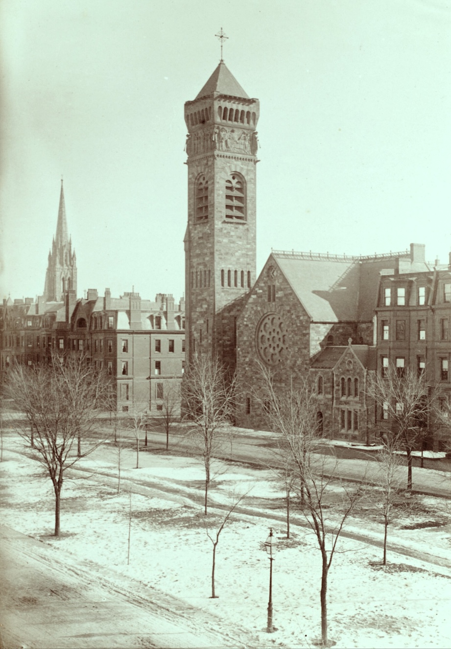 st Baptist Church Boston from Backbay Houses