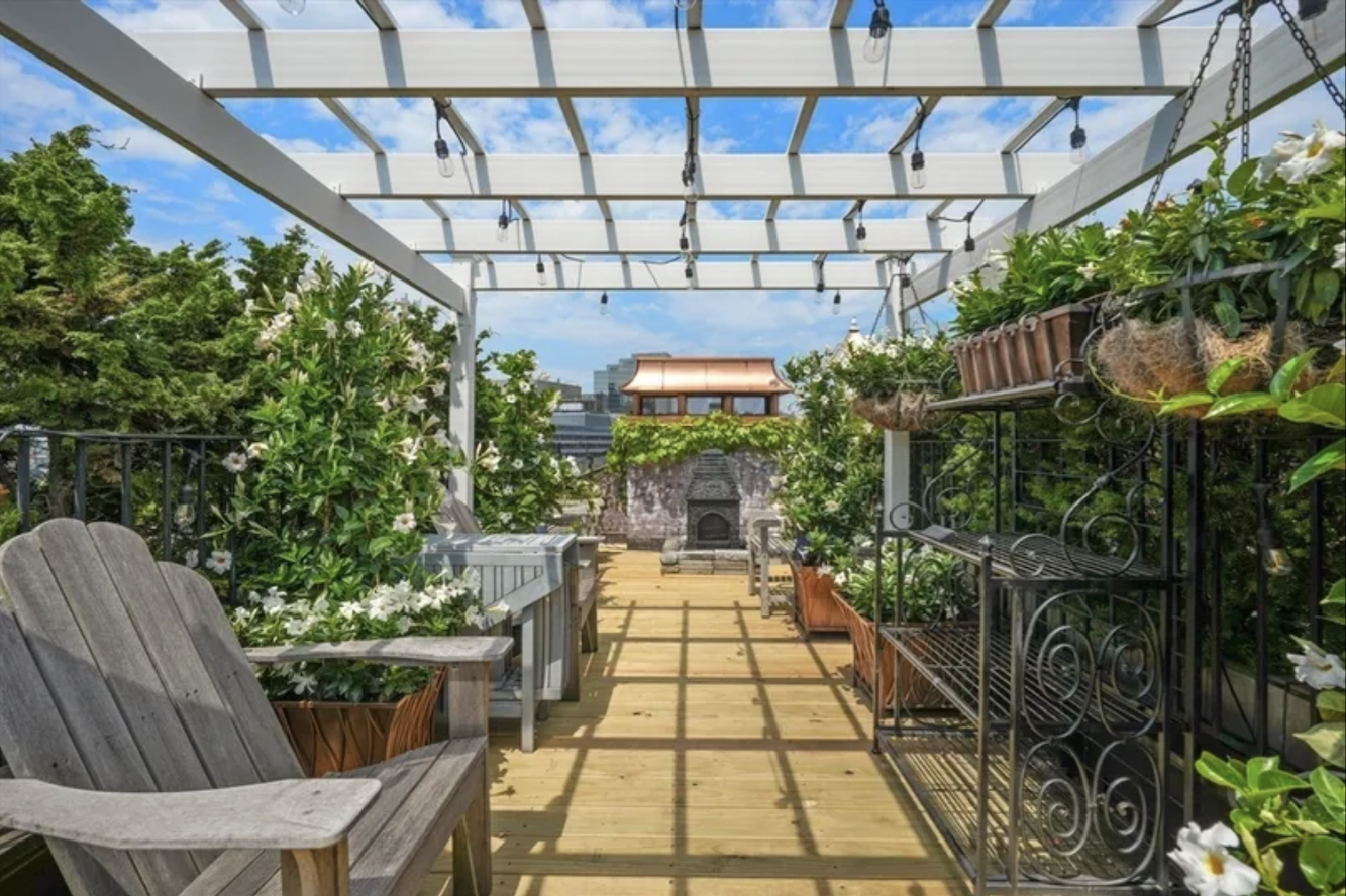 beacon hill penthouse rooftop garden