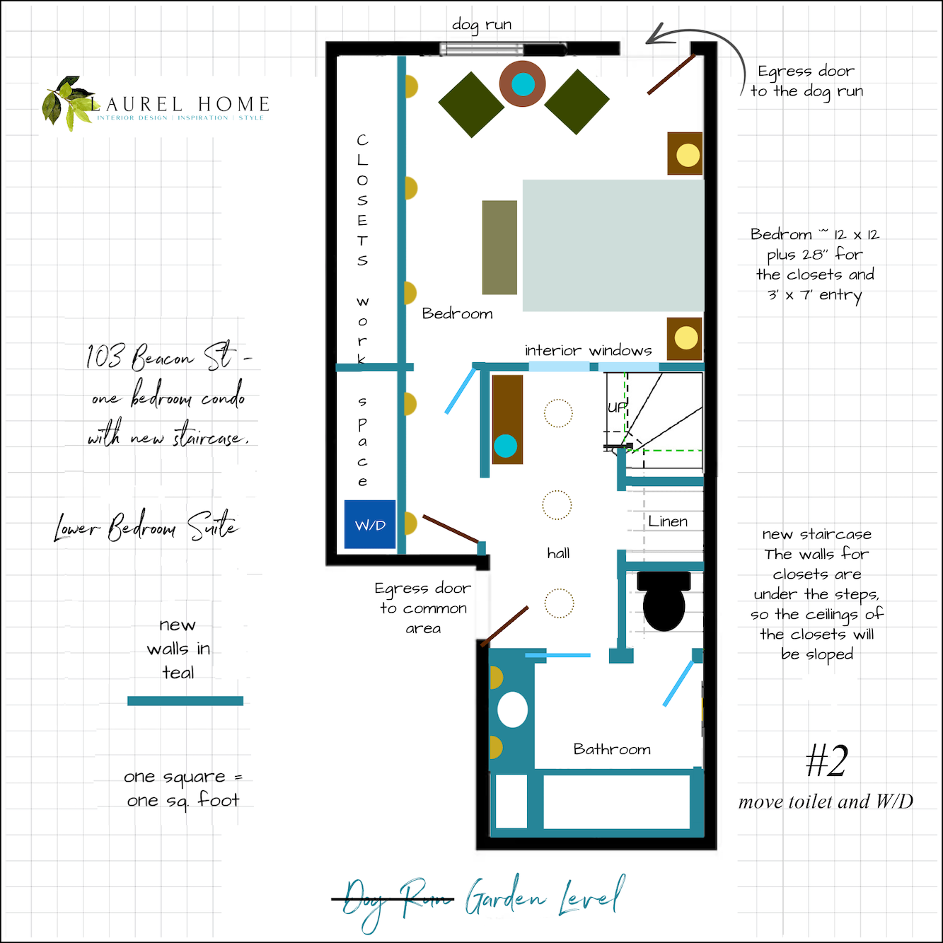 Lower Level 103 Beacon - new staircase - move WC and WD