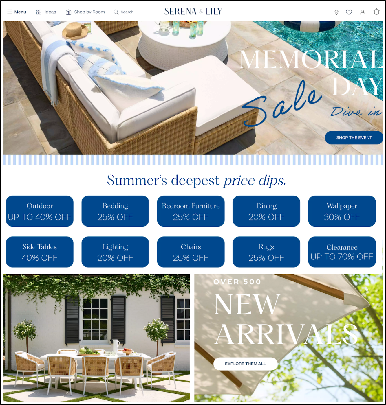 Serena and Lily Memorial Day Sale 2025