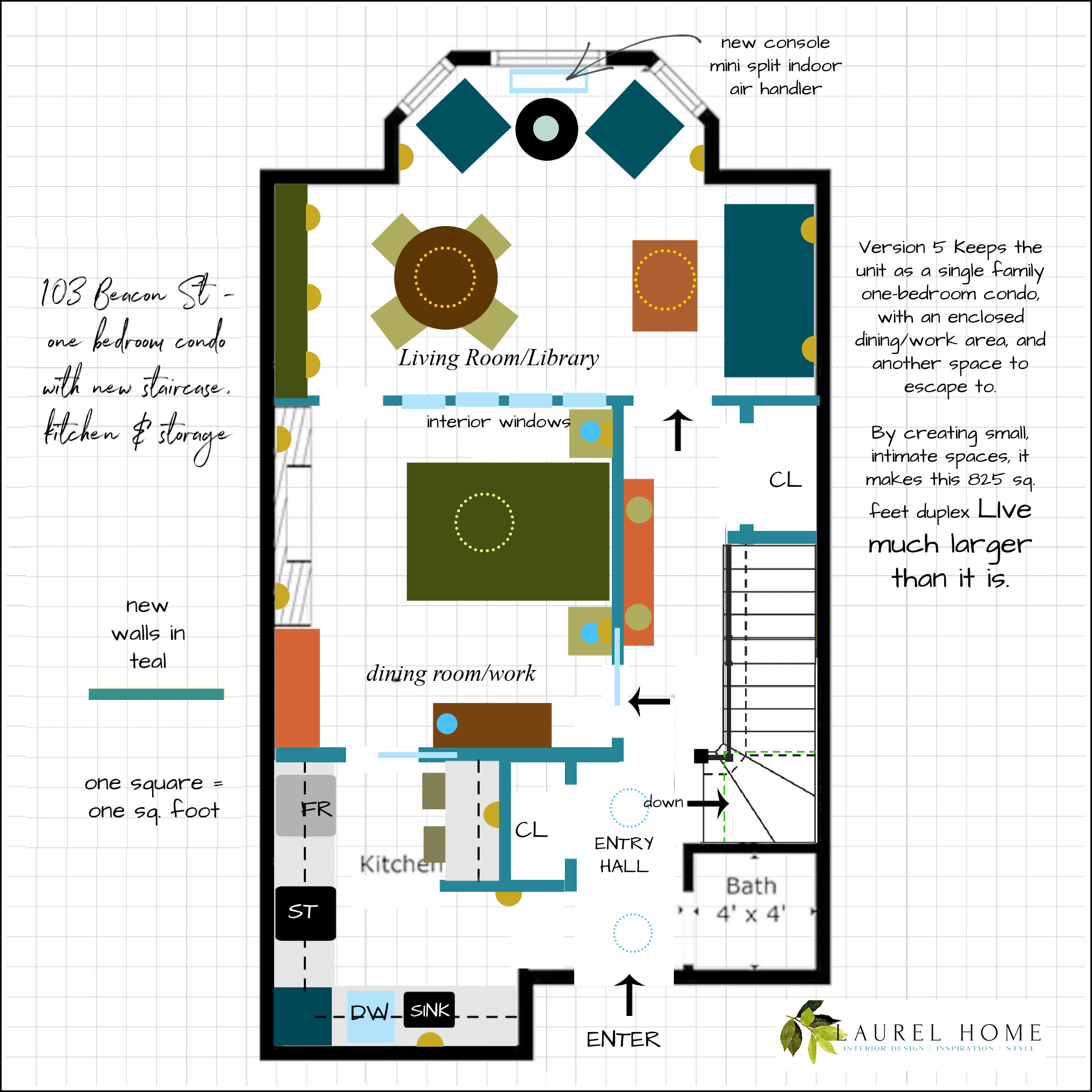Two-bedroom condo + LR_DR combo - bedroom suite downstairs