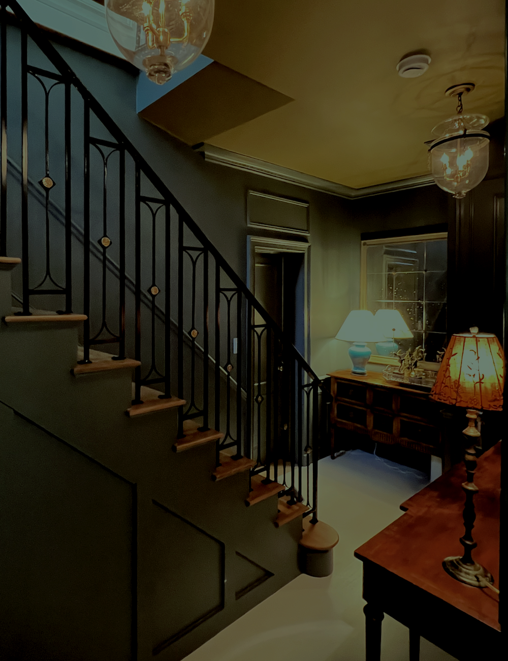 New stairwell in lower level entry