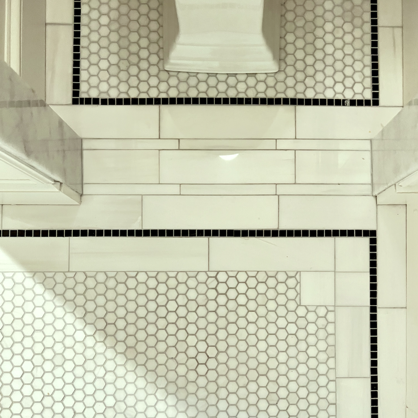 bathroom floor tile detail