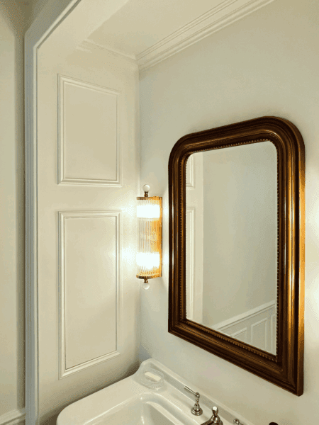 bathroom vanity niche+hidden door