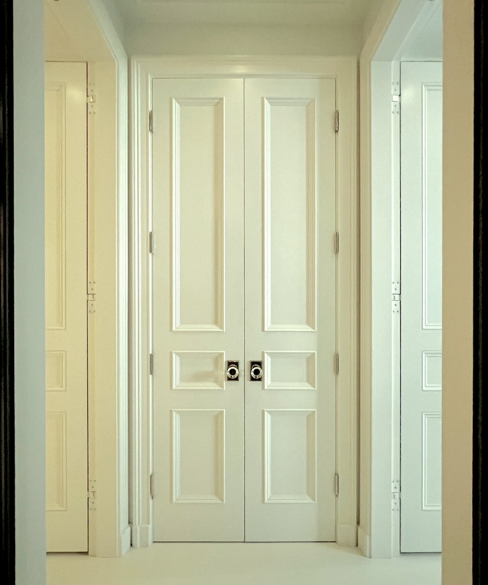 primary closet doors with embrasure doors - architectural details