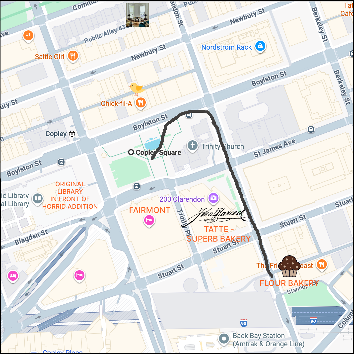 Back Bay Flour Bakery & vicinity Locations - blog trolls like this bakery. I can't stand it.