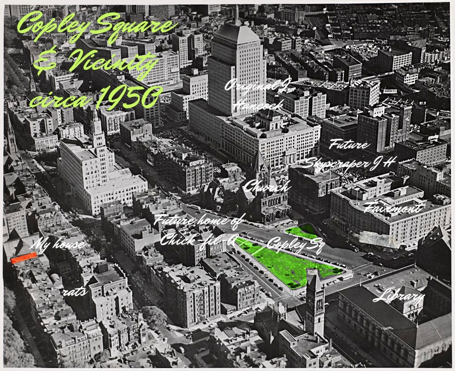 Copley Square neighborhood mid-20th century