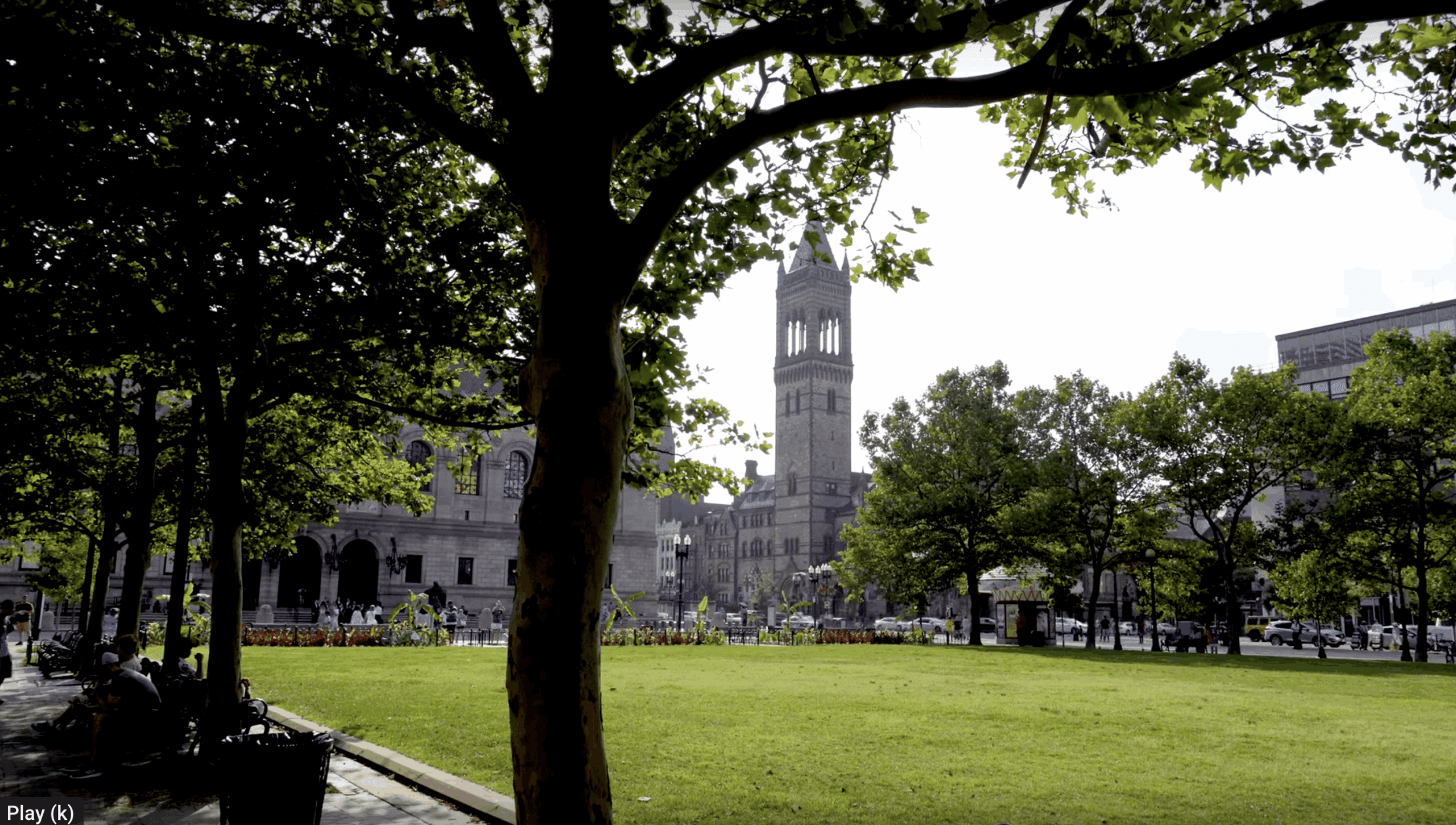 Green space Copley Square before renovation