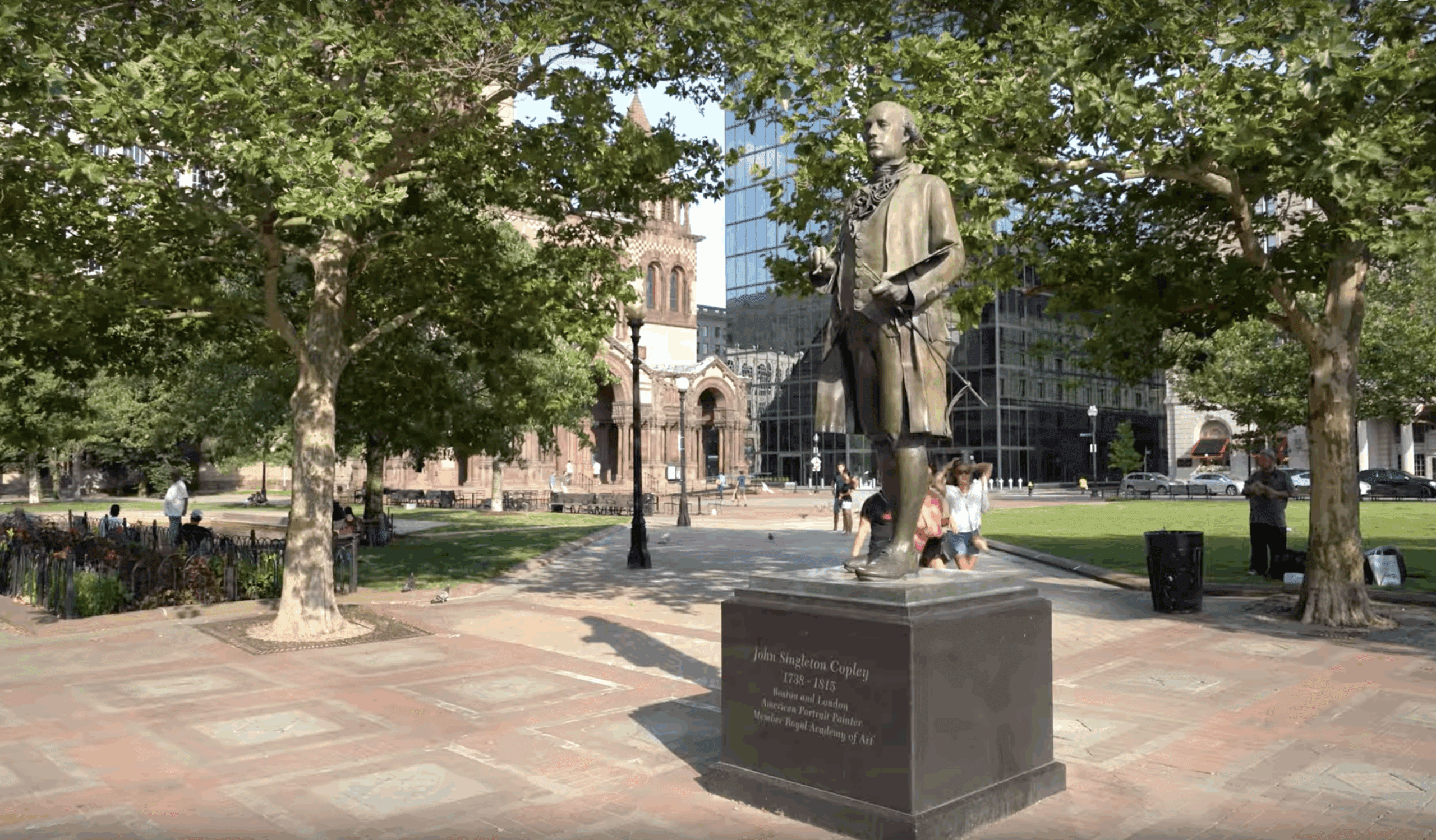 Statue Copley before renovation