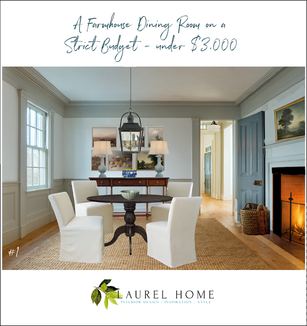 A Farmhouse Dining Room Strict Budget #1