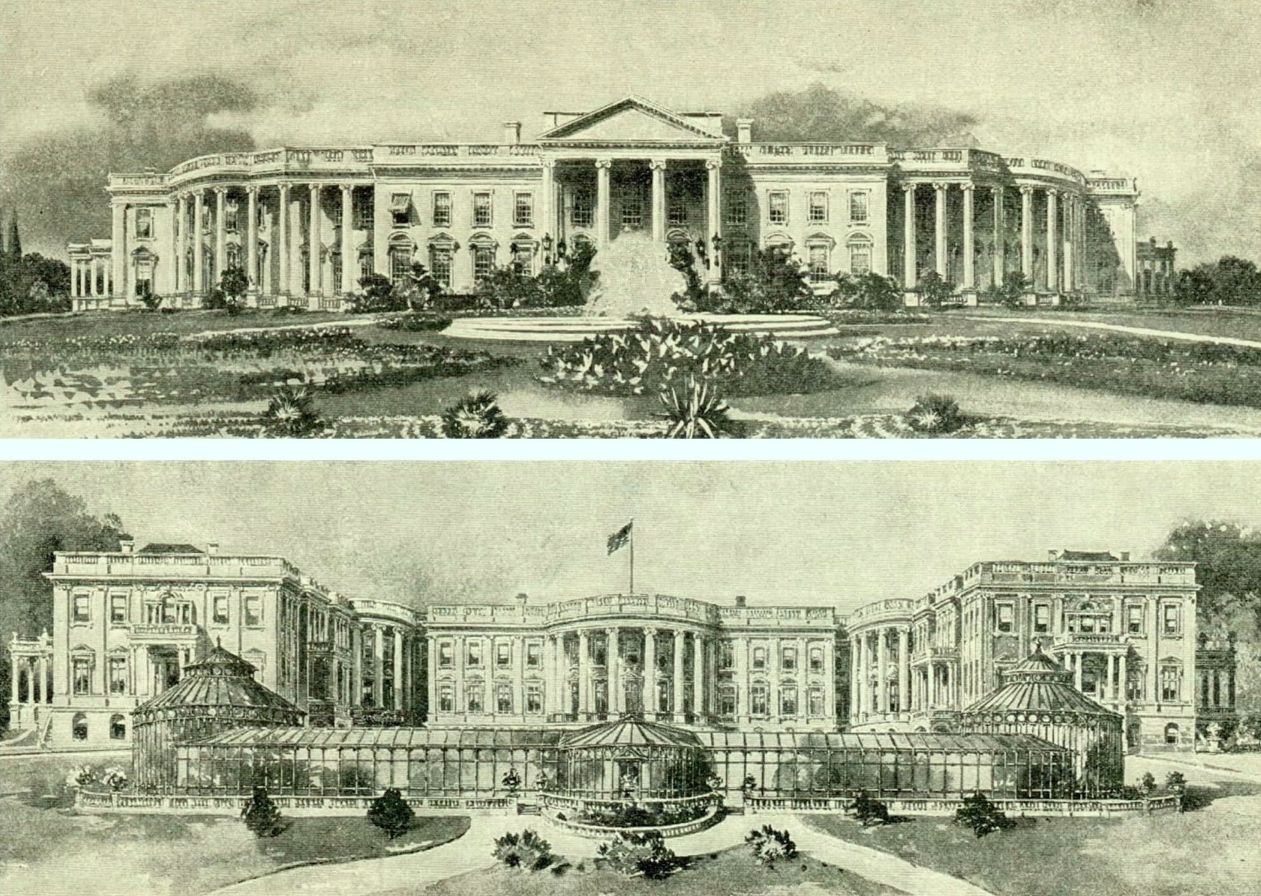 Architect Frederick D. Owen + Benjamin Harrison White House Expansion 1890
