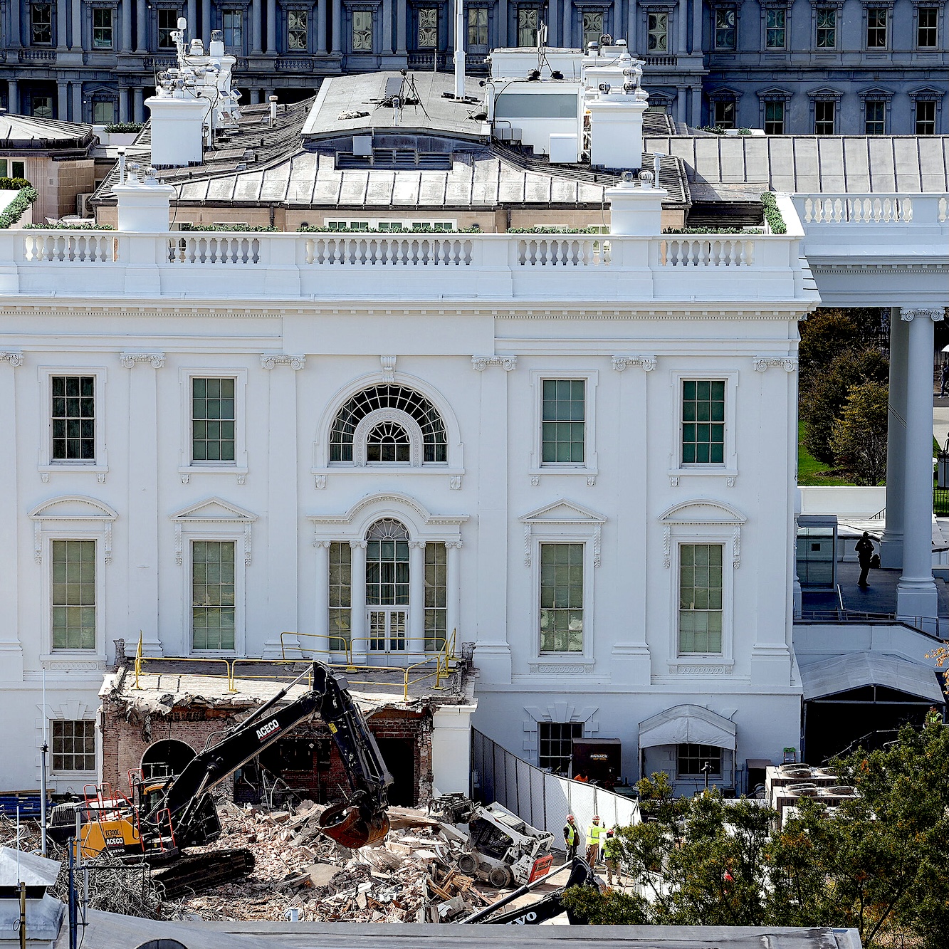 demolition East Wing October 22, 2025