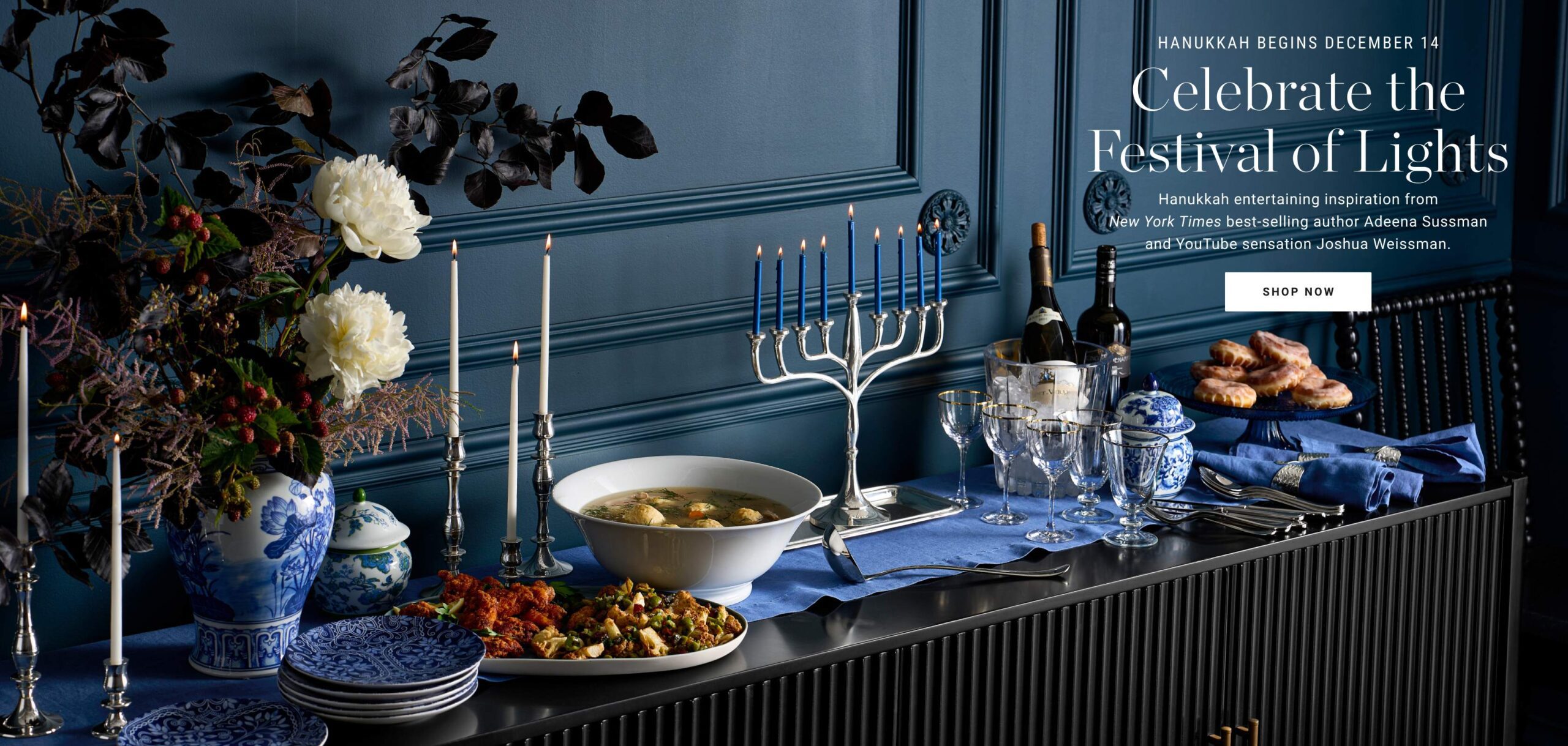WilliamsSonoma Hanukkah decor