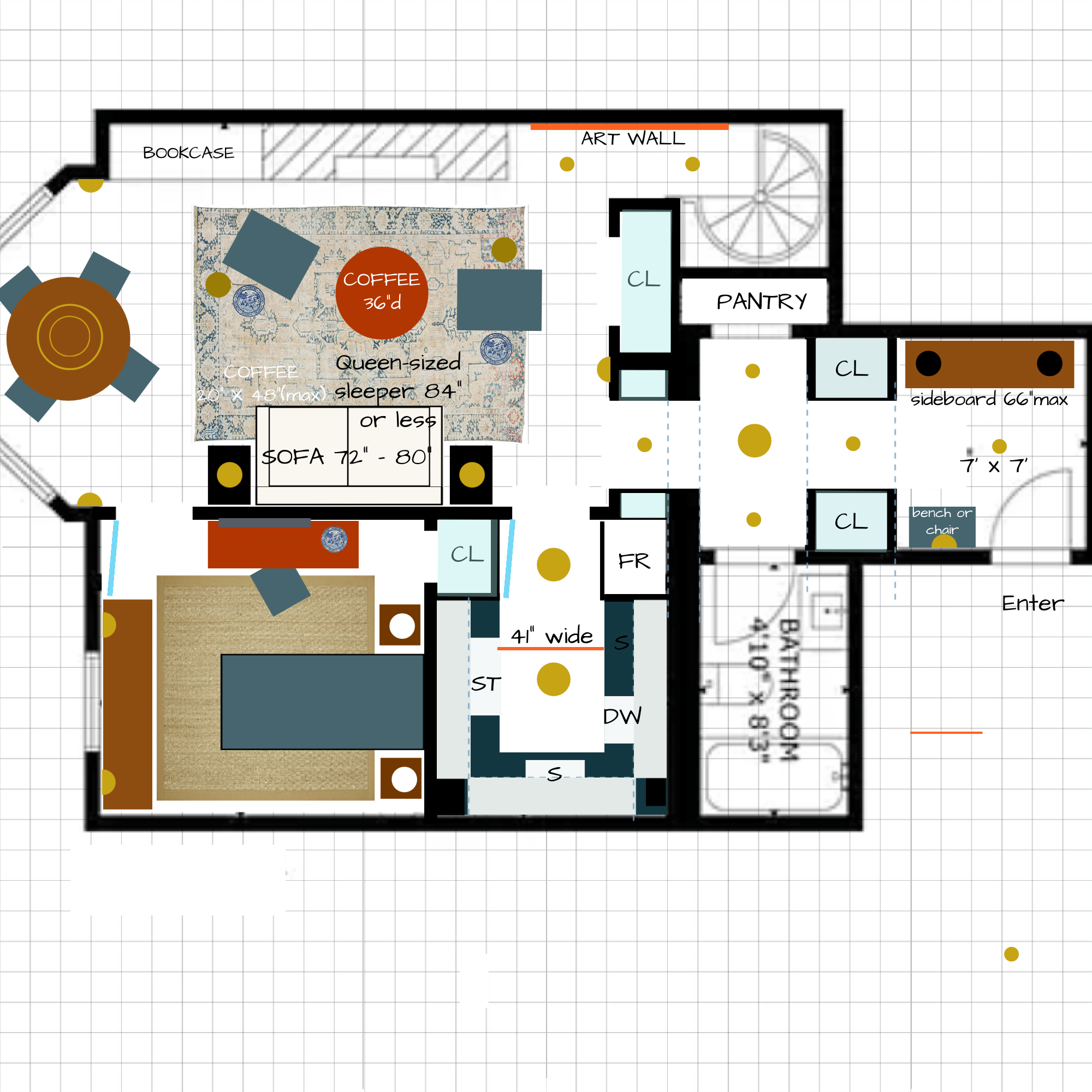 one-bedroom Beacon St furnished with twin bed