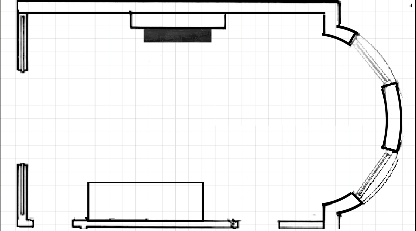 My living room floor plan, to scale