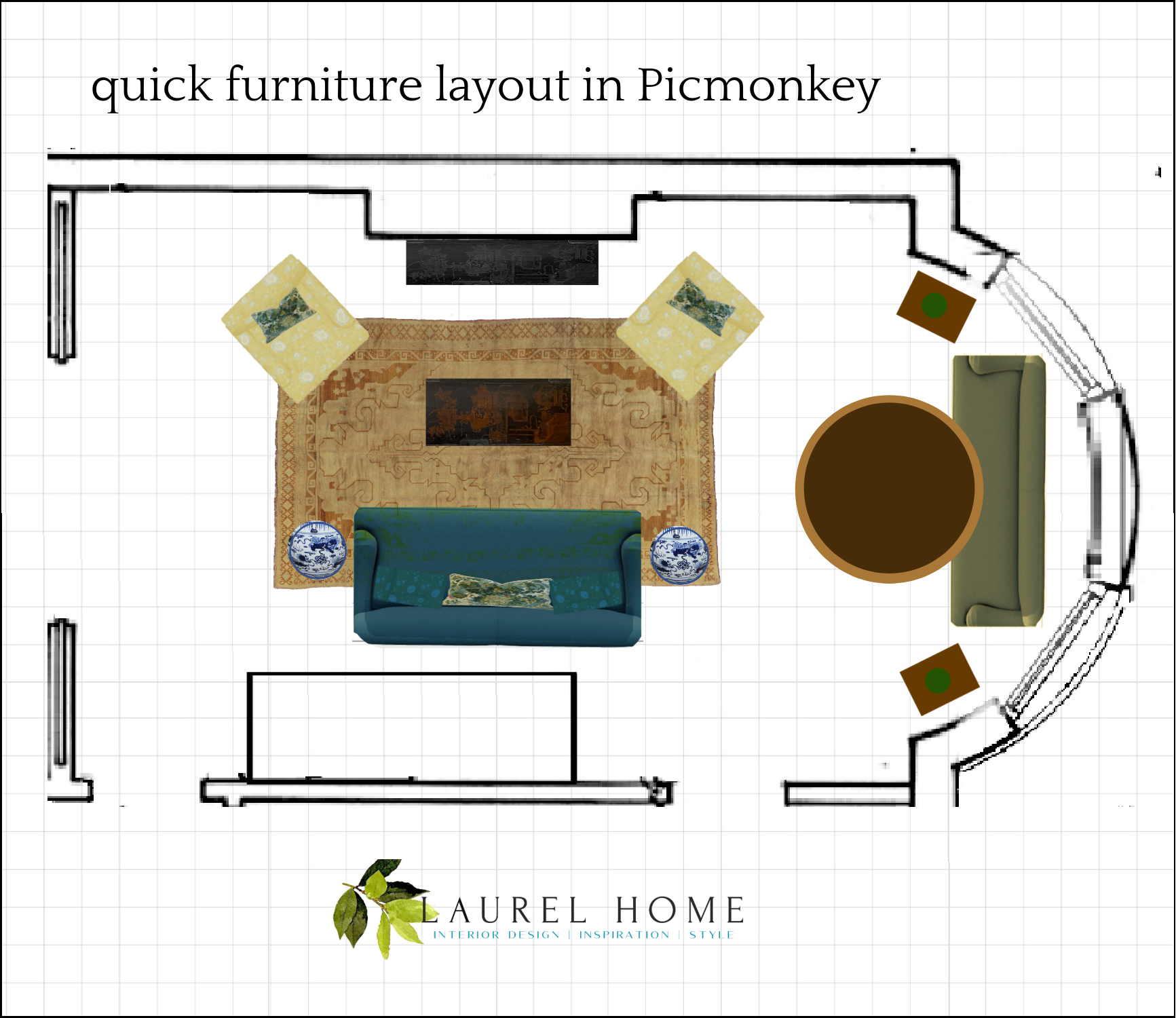 quick furniture layout in Picmonkey