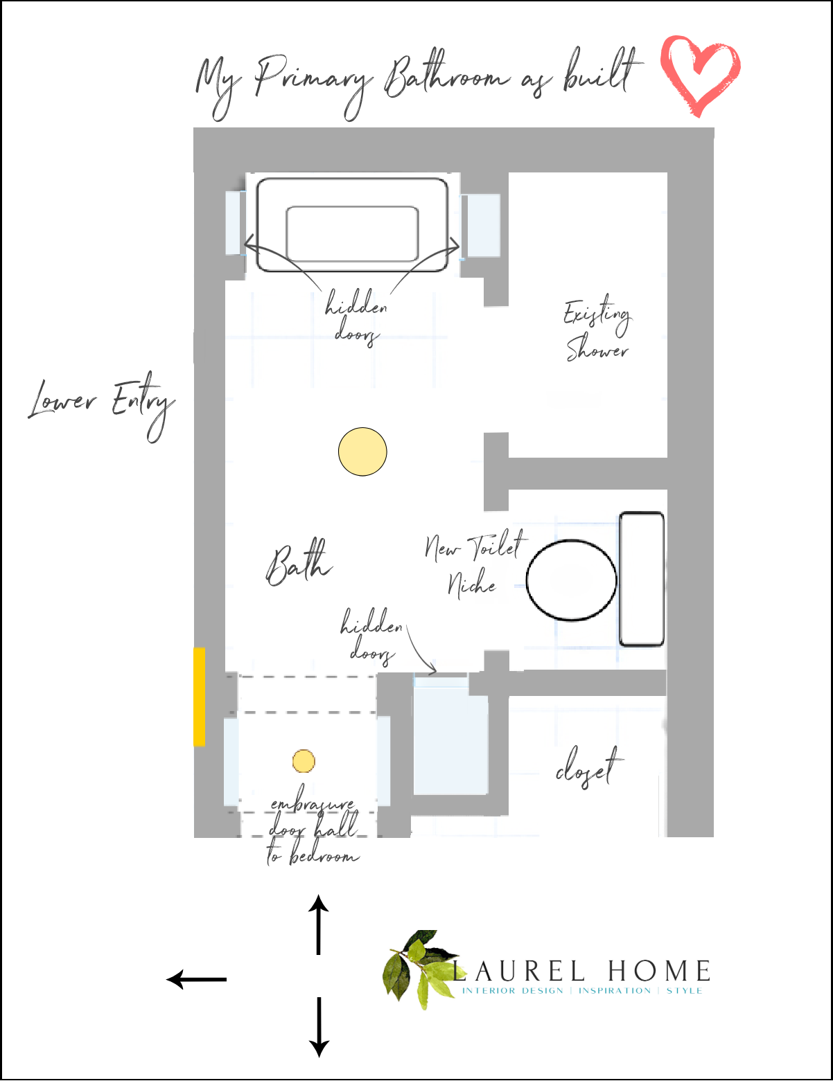 Primary Bathroom as built