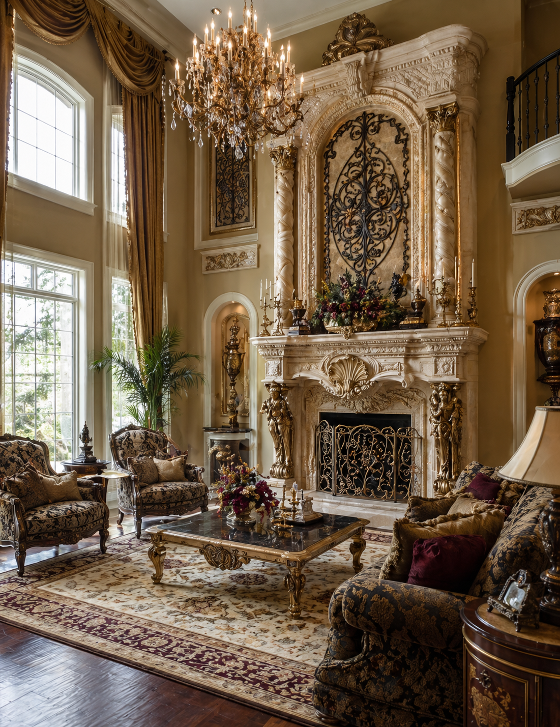 Hideously tacky two-story great room