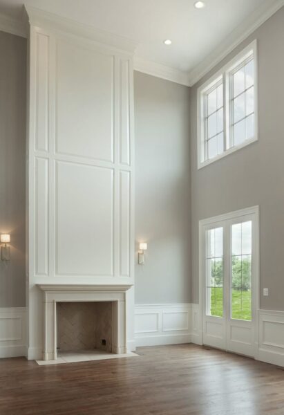 monolithic fireplace chimney