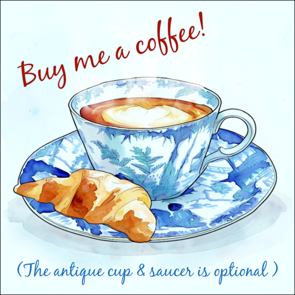 Buy Me a Coffeewater color by Laurel Bern!